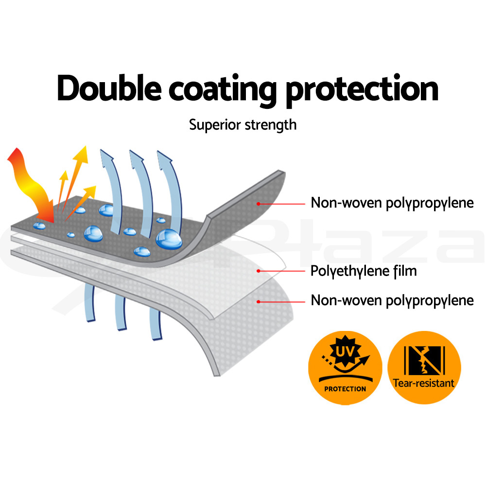 Instahut Tarpaulin Tarp Poly Camping Tarps Canvas Heavy Duty Tent Cover 180gsm - Picture 21 of 30