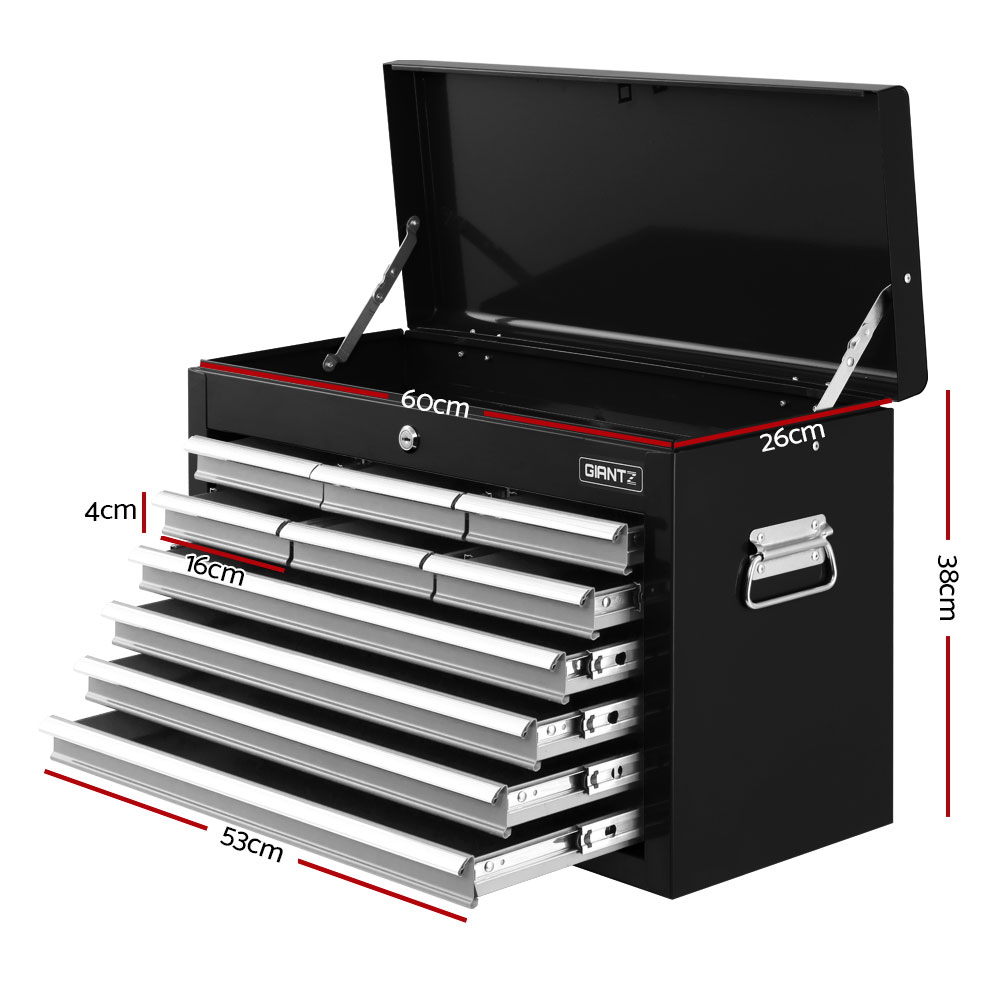 Giantz 10 Drawer Tool Box Chest Cabinet Toolbox Storage Garage Organiser Set - Picture 14 of 18