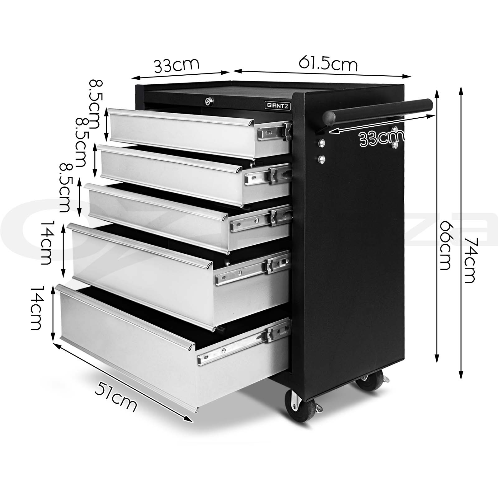 Giantz 3-17 Drawers Tool Box Chest Cabinet Trolley Toolbox Garage Storage Boxes - Picture 36 of 88