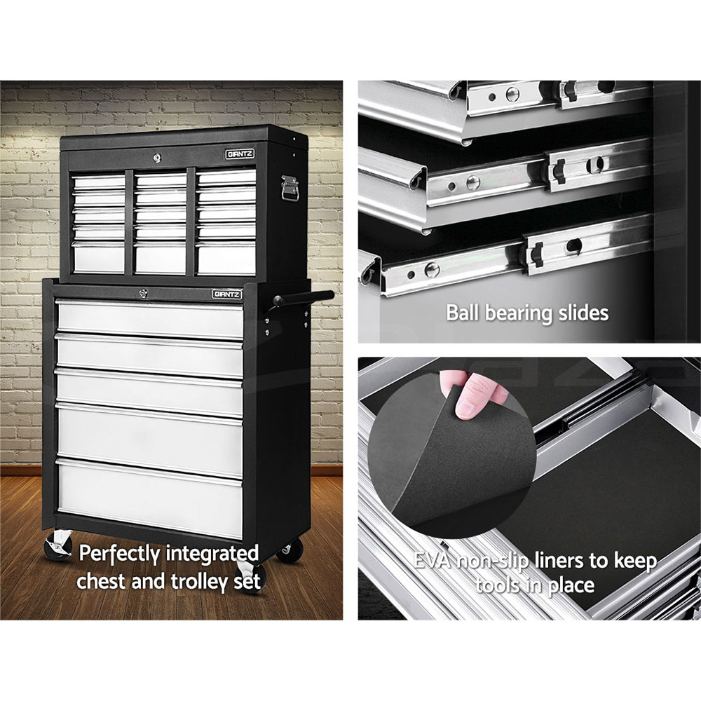 Giantz 5/9/14 Drawers Tool Box Chest Toolbox Cabinet Trolley Garage Storage Box - Picture 18 of 81