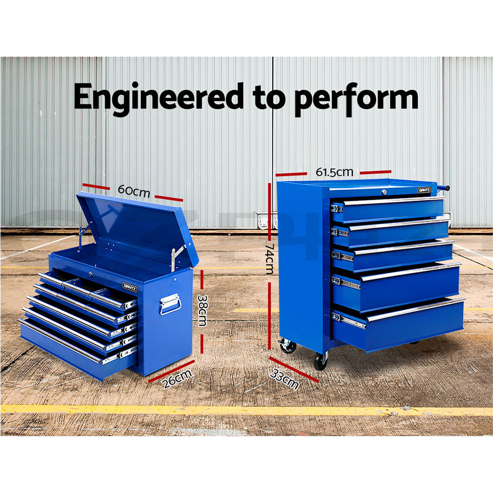 Giantz 5/9/14 Drawers Tool Box Chest Toolbox Cabinet Trolley Garage Storage Box - Picture 27 of 81