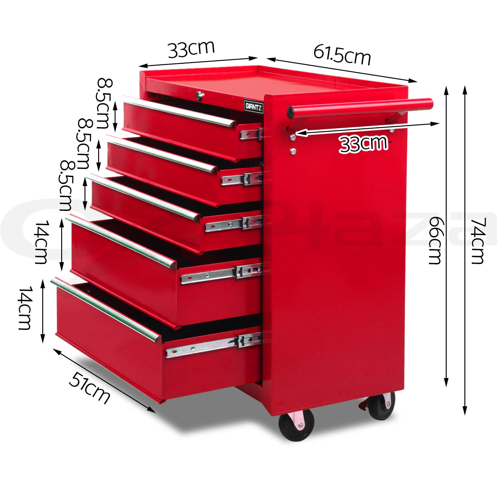 Giantz 5/9/14 Drawers Tool Box Chest Toolbox Trolley Garage