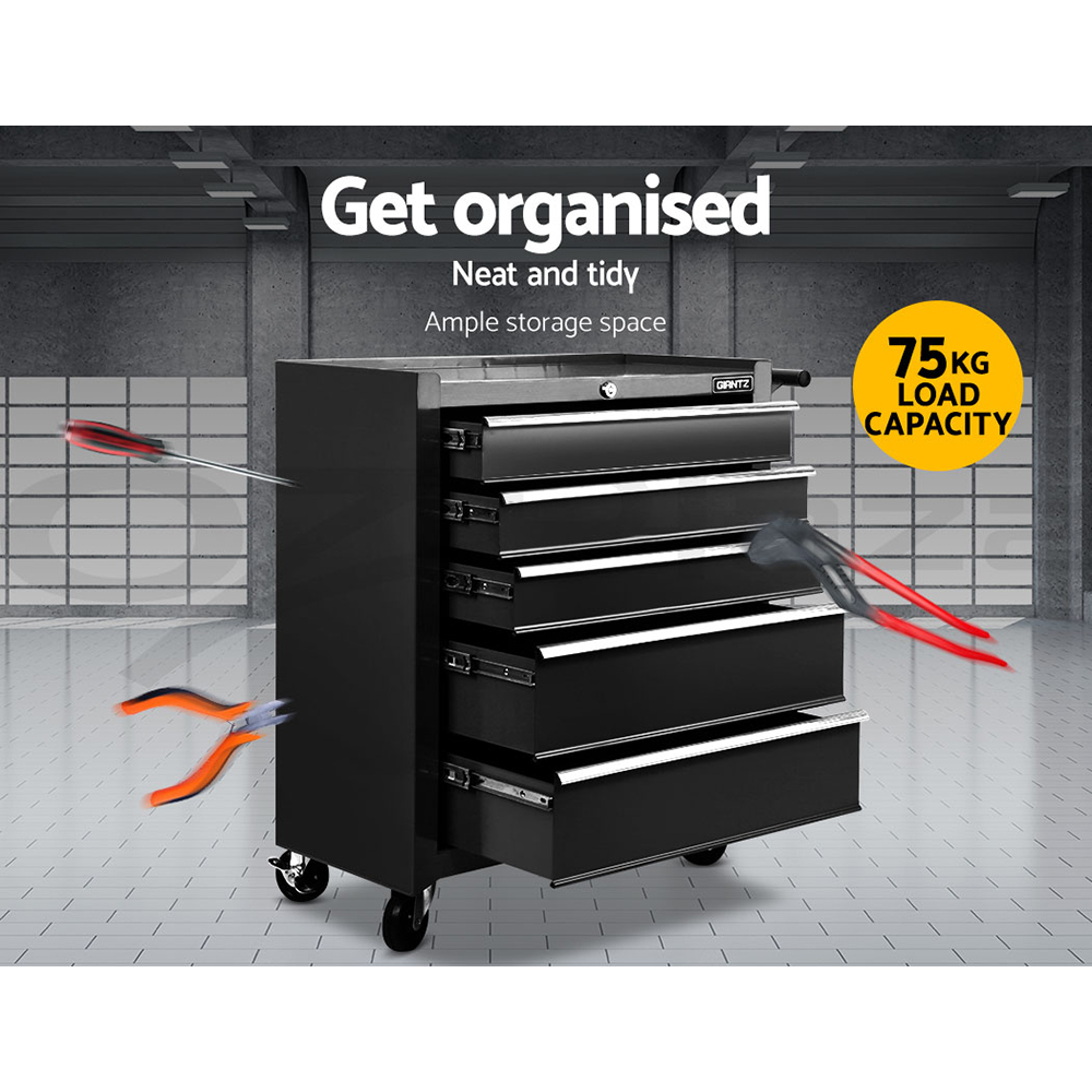 Giantz 5/9/14 Drawers Tool Box Chest Toolbox Cabinet Trolley Garage Storage Box - Picture 36 of 81