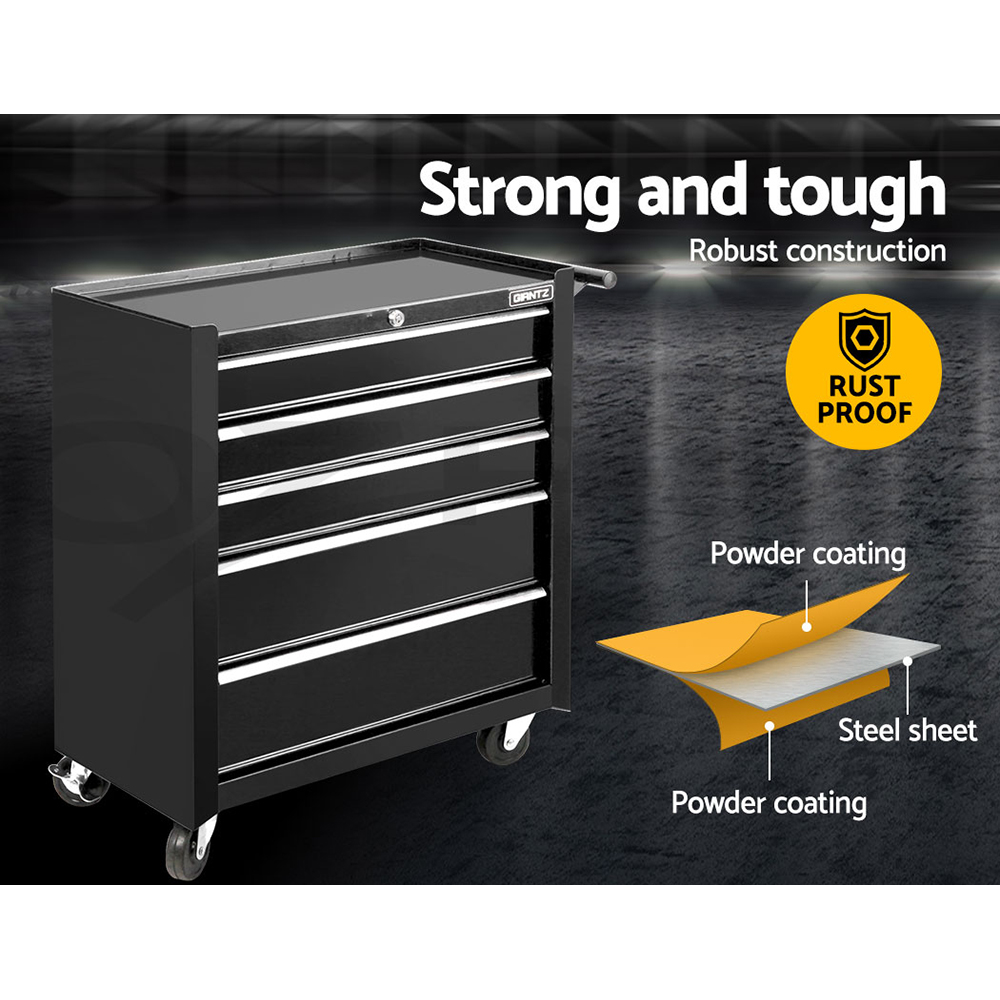 Giantz 5/9/14 Drawers Tool Box Chest Toolbox Cabinet Trolley Garage Storage Box - Picture 37 of 81