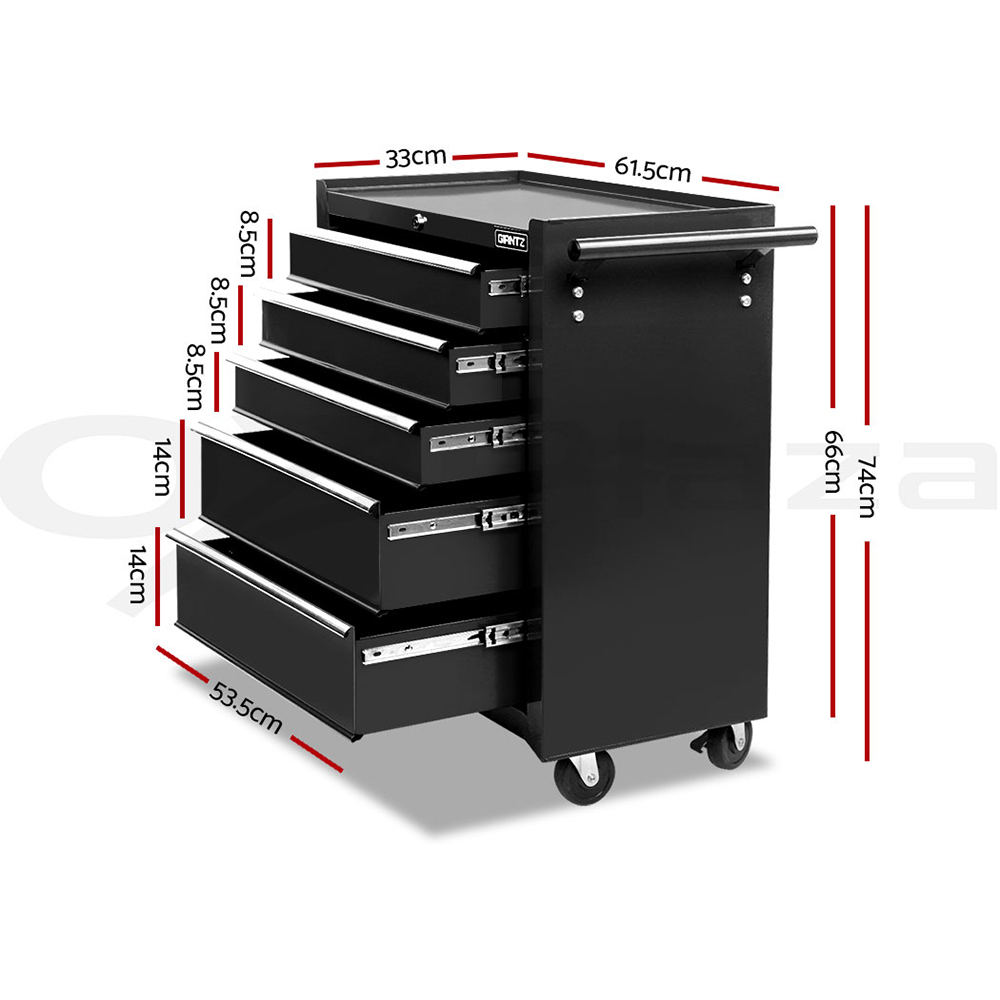 Giantz 5/9/14 Drawers Tool Box Chest Toolbox Cabinet Trolley Garage Storage Box - Picture 39 of 81