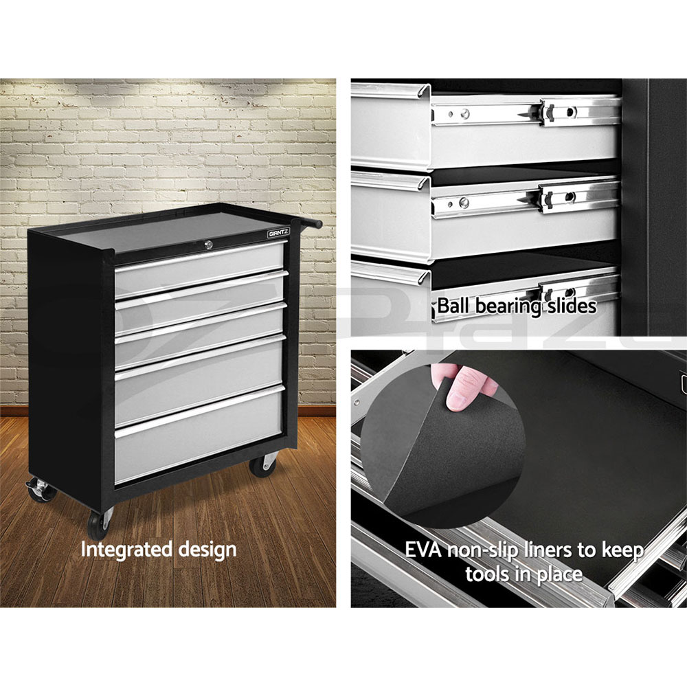 Giantz 5-7 Drawer Tool Box Trolley Cabinet Storage Cart Garage Toolbox Organiser - Picture 19 of 80