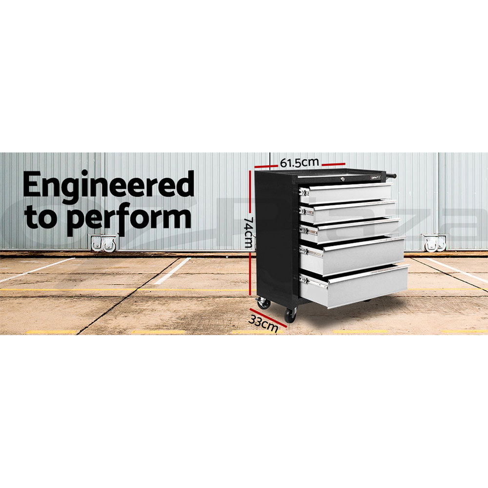 Giantz 5-7 Drawer Tool Box Trolley Cabinet Storage Cart Garage Toolbox Organiser - Picture 22 of 80
