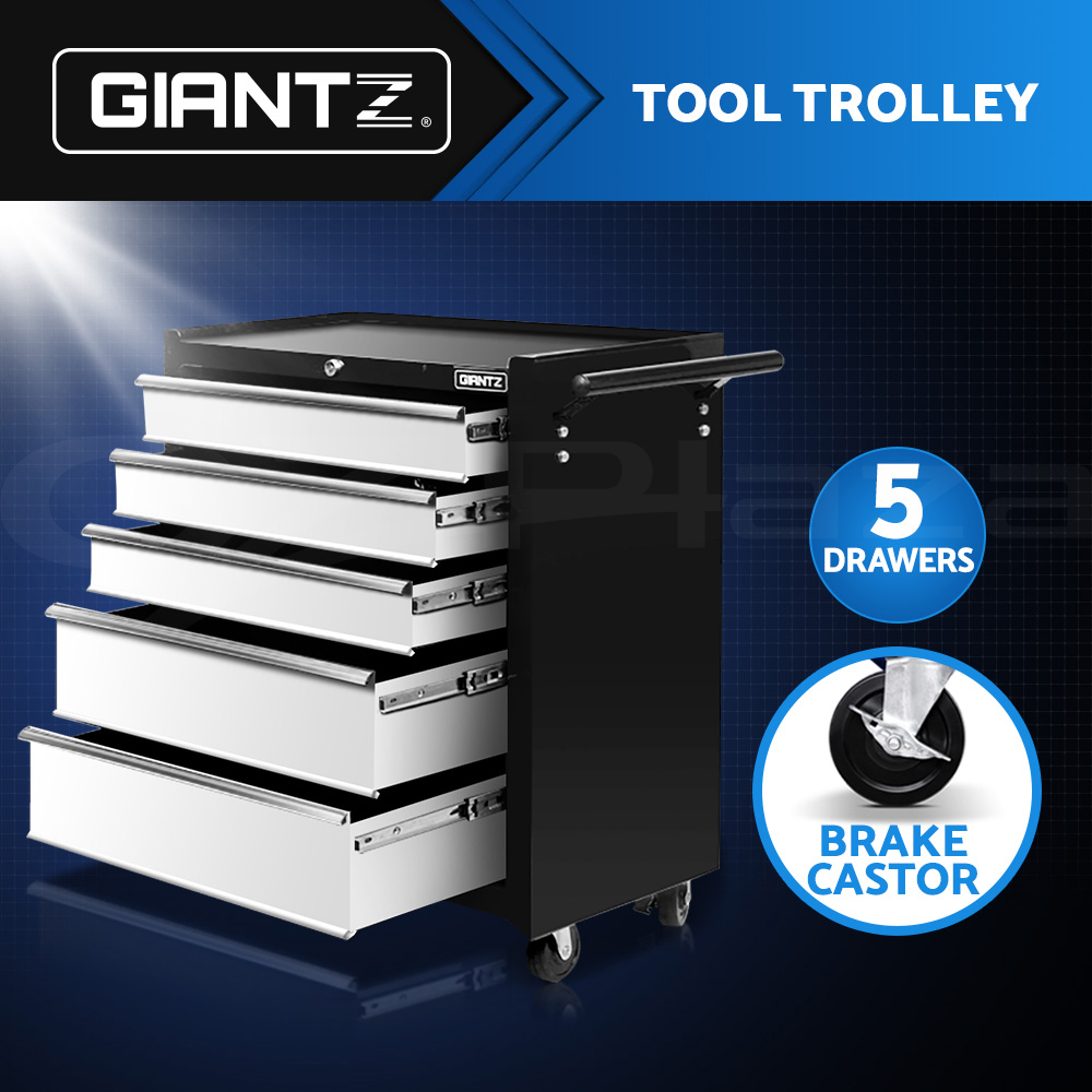 Giantz 5-7 Drawer Tool Box Trolley Cabinet Storage Cart Garage Toolbox Organiser - Picture 18 of 80