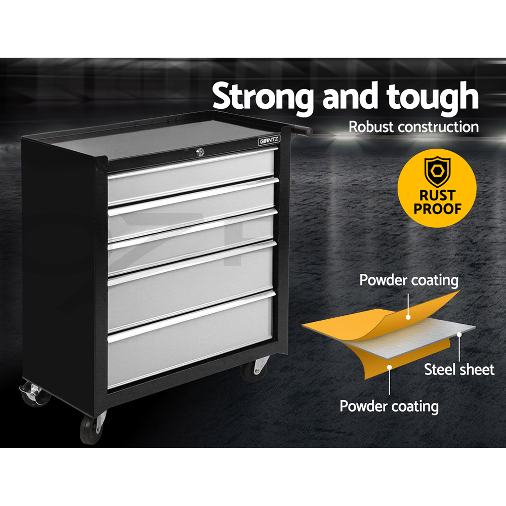 Giantz 5/9/14 Drawers Tool Box Chest Toolbox Cabinet Trolley Garage Storage Box - Picture 42 of 81