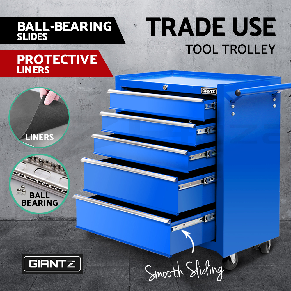Giantz 5/9/14 Drawers Tool Box Chest Toolbox Cabinet Trolley Garage Storage Box - Picture 46 of 81