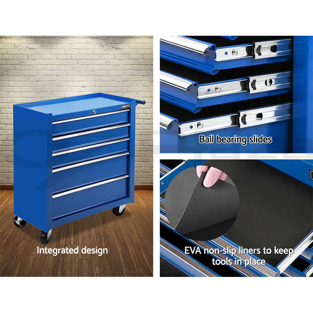 Giantz 5-7 Drawer Tool Box Trolley Cabinet Storage Cart Garage Toolbox Organiser - Picture 25 of 80