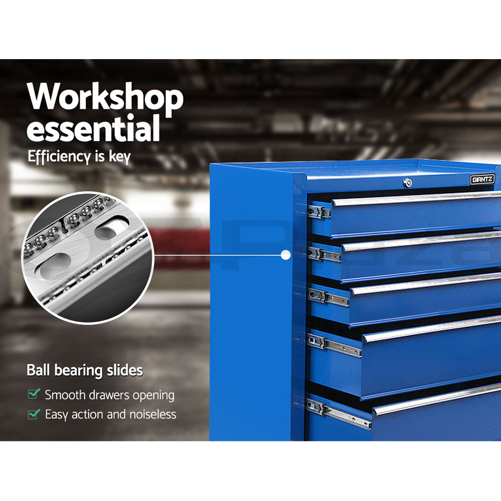 Giantz 5-7 Drawer Tool Box Trolley Cabinet Storage Cart Garage Toolbox Organiser - Picture 27 of 80