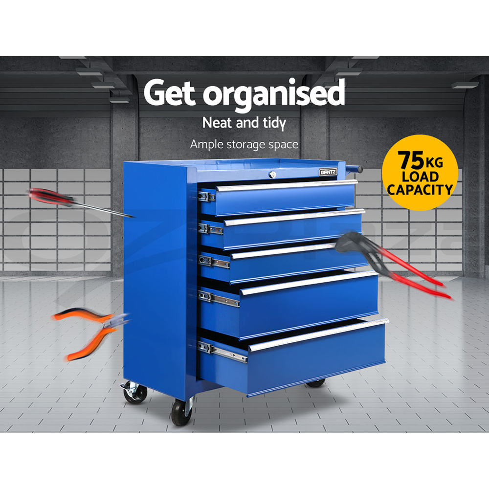 Giantz 5/9/14 Drawers Tool Box Chest Toolbox Cabinet Trolley Garage Storage Box - Picture 47 of 81