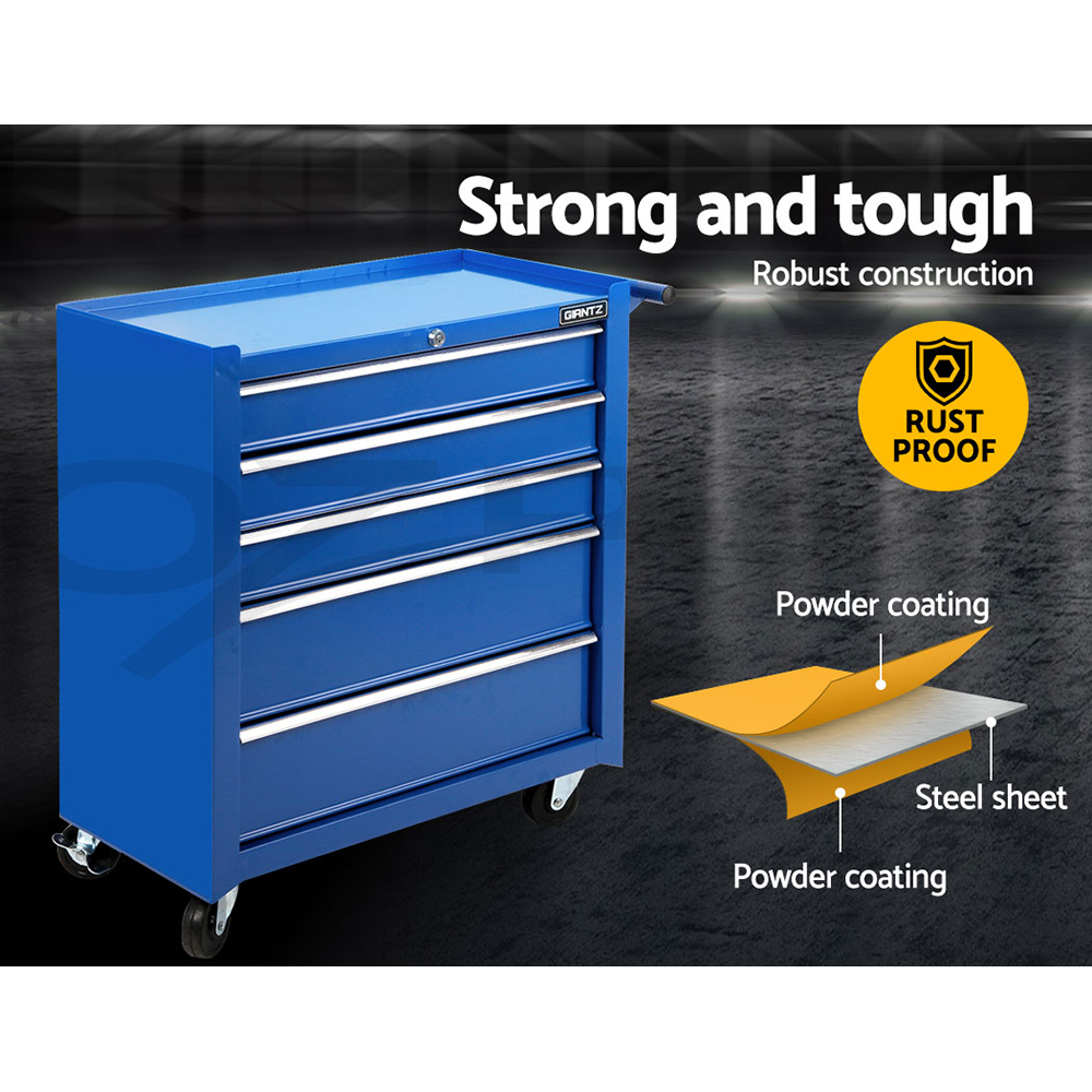 Giantz 5/9/14 Drawers Tool Box Chest Toolbox Cabinet Trolley Garage Storage Box - Picture 48 of 81