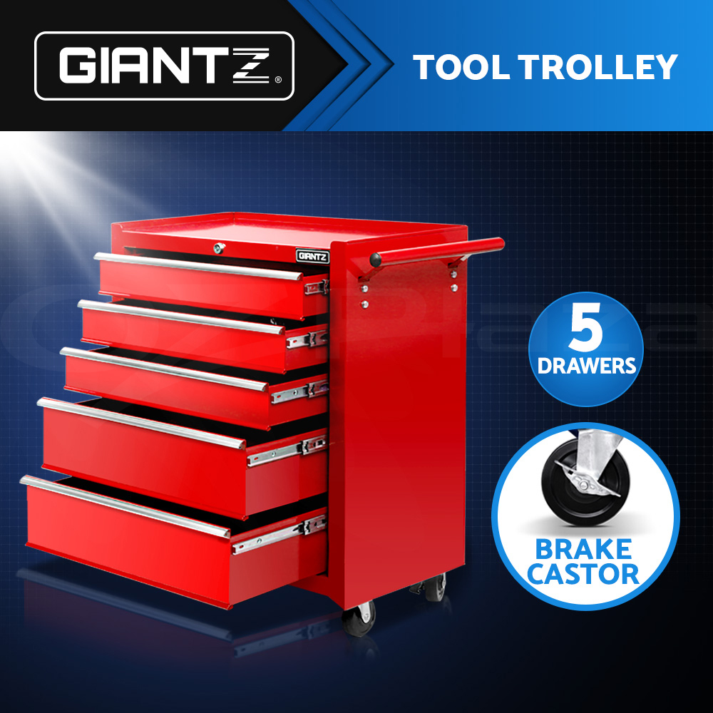 Giantz 5-7 Drawer Tool Box Trolley Cabinet Storage Cart Garage Toolbox Organiser - Picture 30 of 80