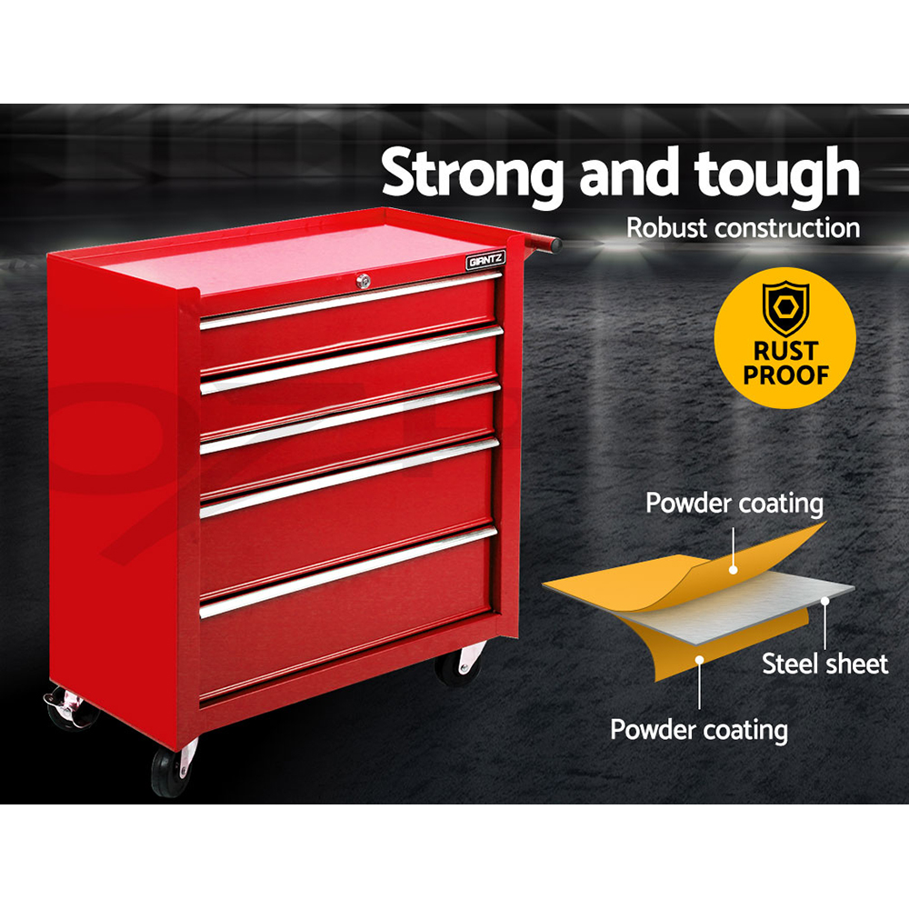 Giantz 5/9/14 Drawers Tool Box Chest Toolbox Cabinet Trolley Garage Storage Box - Picture 54 of 81