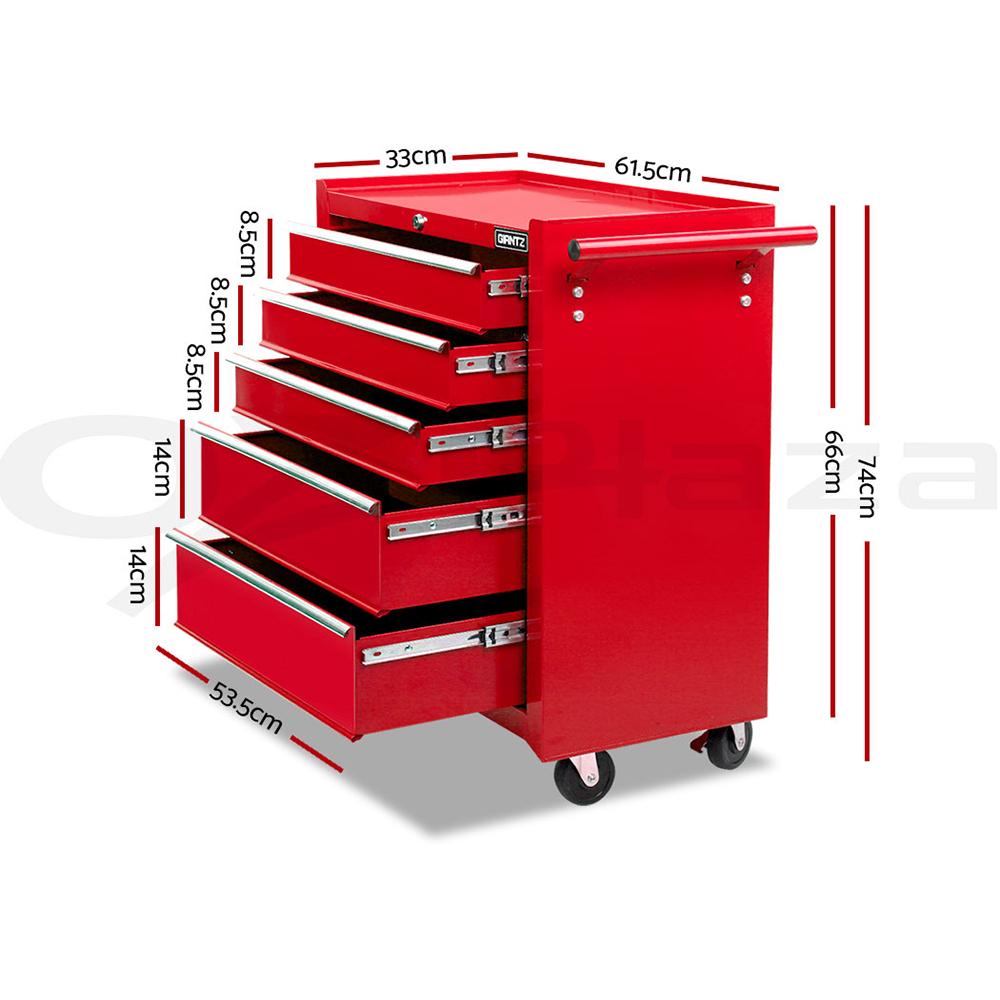 Giantz 5/9/14 Drawers Tool Box Chest Toolbox Cabinet Trolley Garage Storage Box - Picture 57 of 81