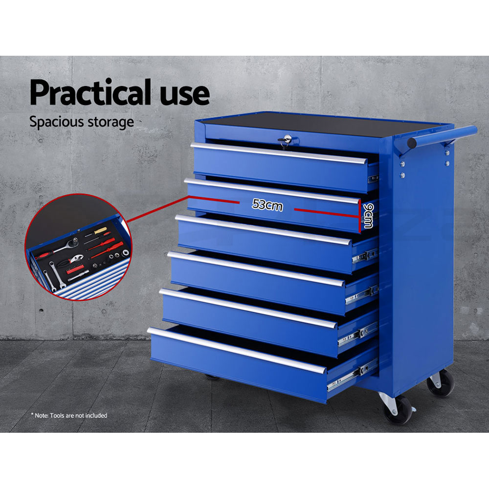 Giantz 5-7 Drawer Tool Box Trolley Cabinet Storage Cart Garage Toolbox Organiser - Picture 47 of 80