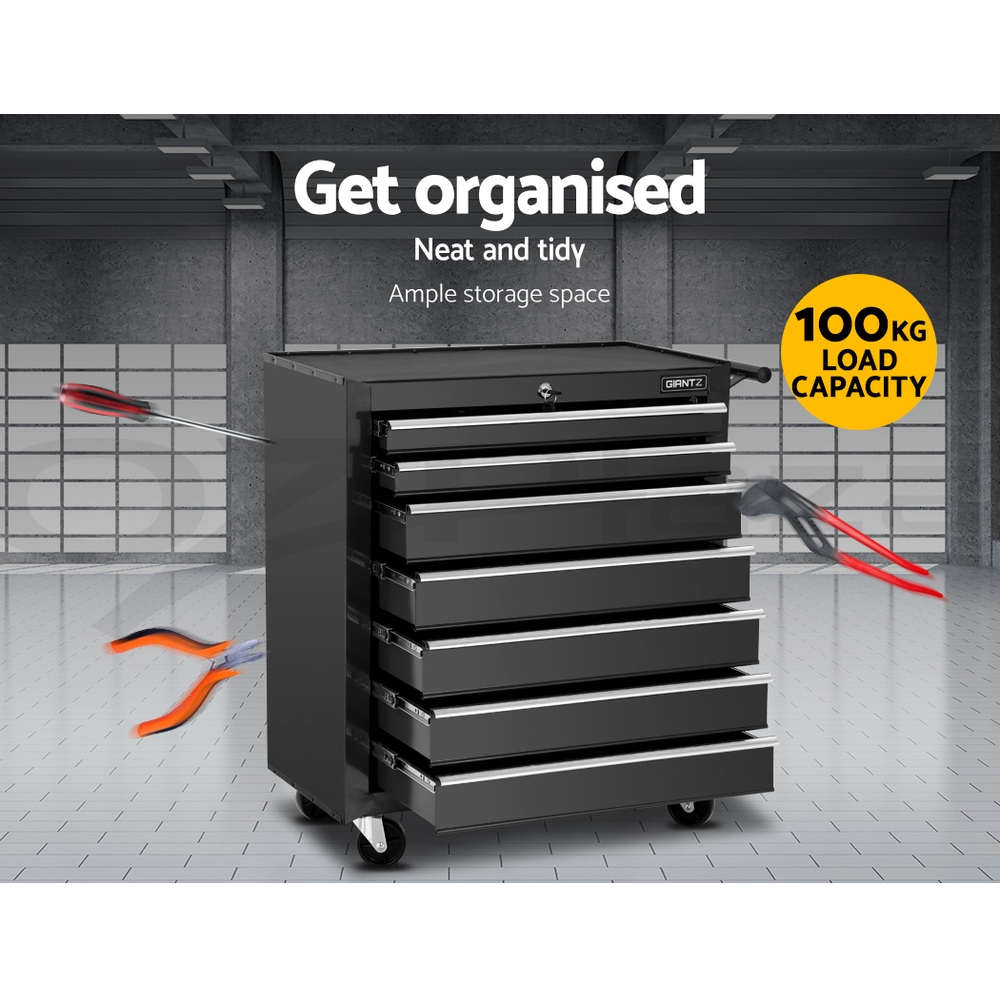 Giantz 5-7 Drawer Tool Box Trolley Cabinet Storage Cart Garage Toolbox Organiser - Picture 55 of 80