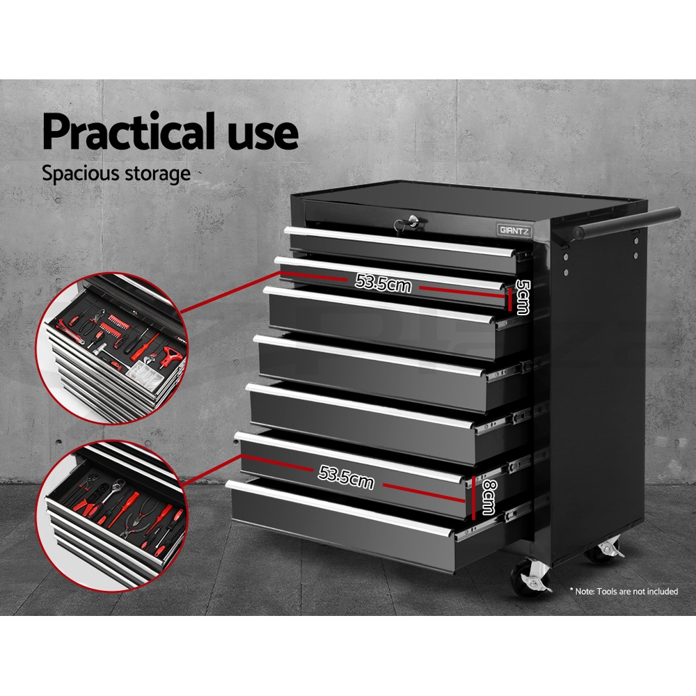 Giantz 5-7 Drawer Tool Box Trolley Cabinet Storage Cart Garage Toolbox Organiser - Picture 56 of 80