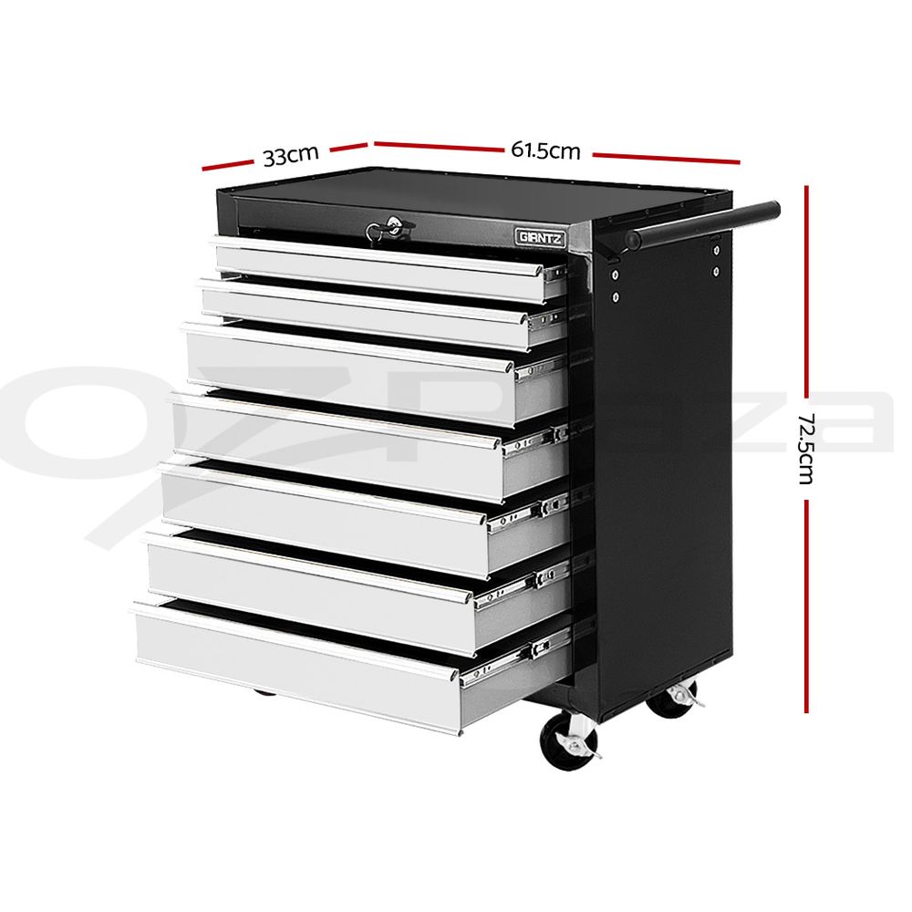 Giantz 5-7 Drawer Tool Box Trolley Cabinet Storage Cart Garage Toolbox Organiser - Picture 71 of 80