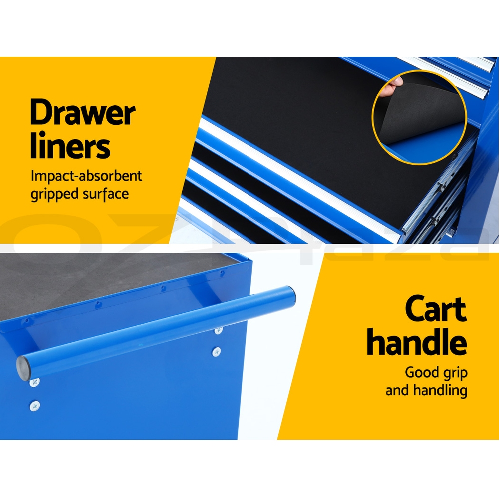 Giantz 5-7 Drawer Tool Box Trolley Cabinet Storage Cart Garage Toolbox Organiser - Picture 79 of 80