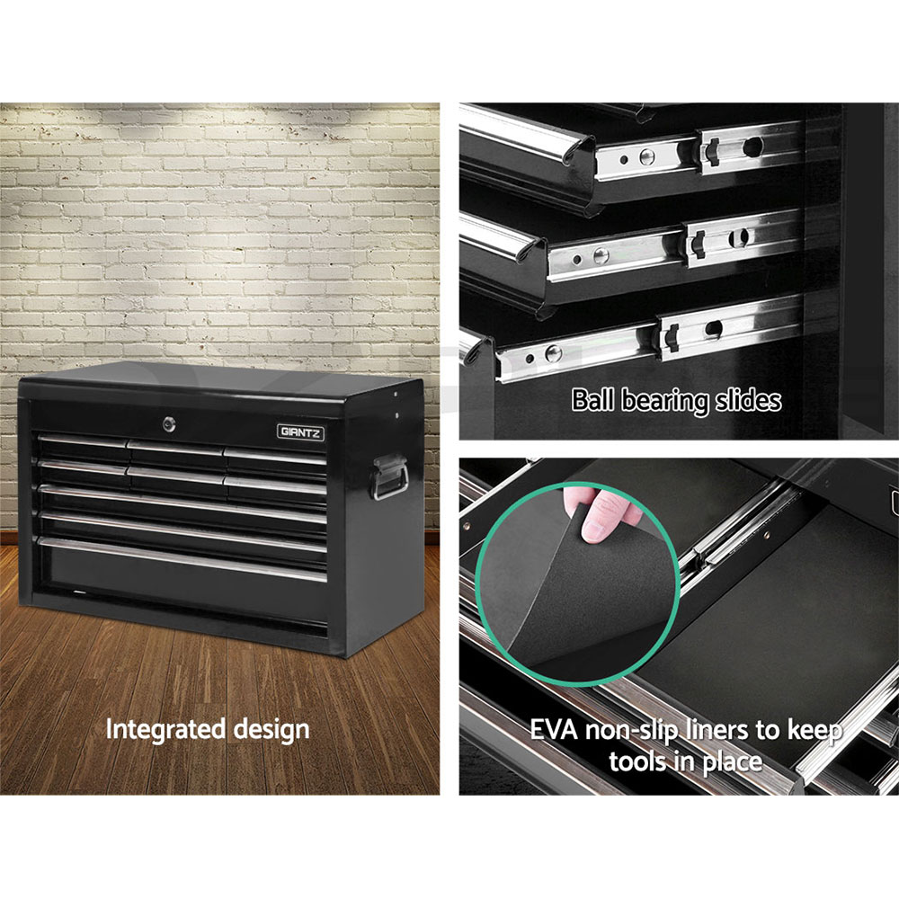 Giantz 9 Drawer Tool Box Chest Cabinet Toolbox Storage Garage Organiser Set - Picture 12 of 42