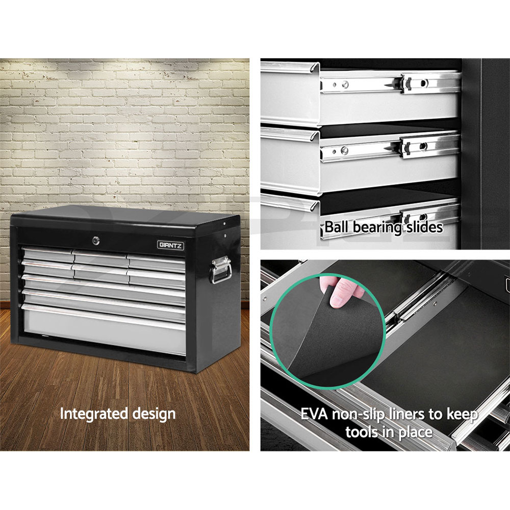 Giantz 9 Drawer Tool Box Chest Cabinet Toolbox Storage Garage Organiser Set - Picture 20 of 42