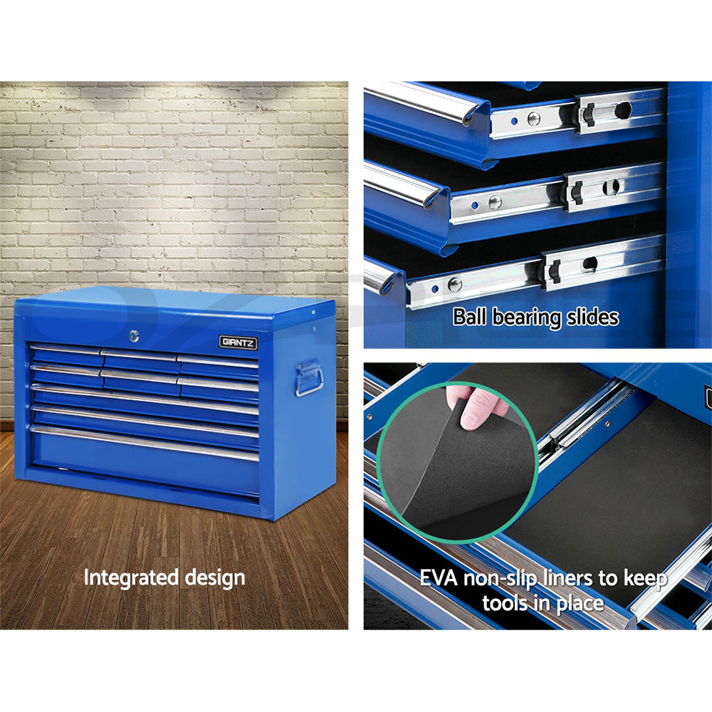 Giantz 9 Drawer Tool Box Chest Cabinet Toolbox Storage Garage Organiser Set - Picture 28 of 42