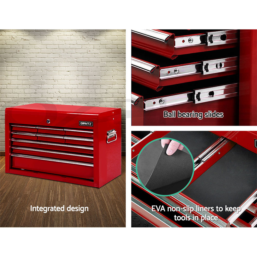 Giantz 9 Drawer Tool Box Chest Cabinet Toolbox Storage Garage Organiser Set - Picture 36 of 42