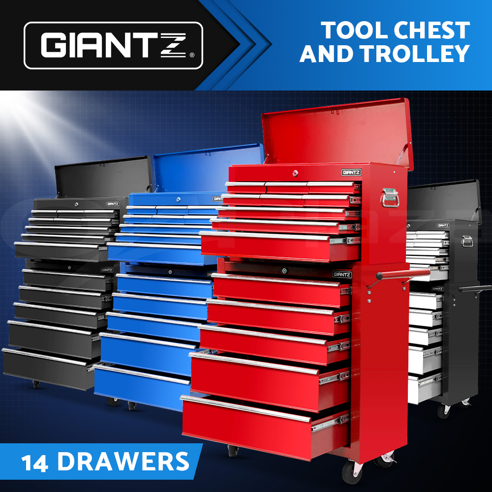 Giantz 3-17 Drawers Tool Box Chest Cabinet Trolley Toolbox Garage Storage Boxes - Picture 49 of 88