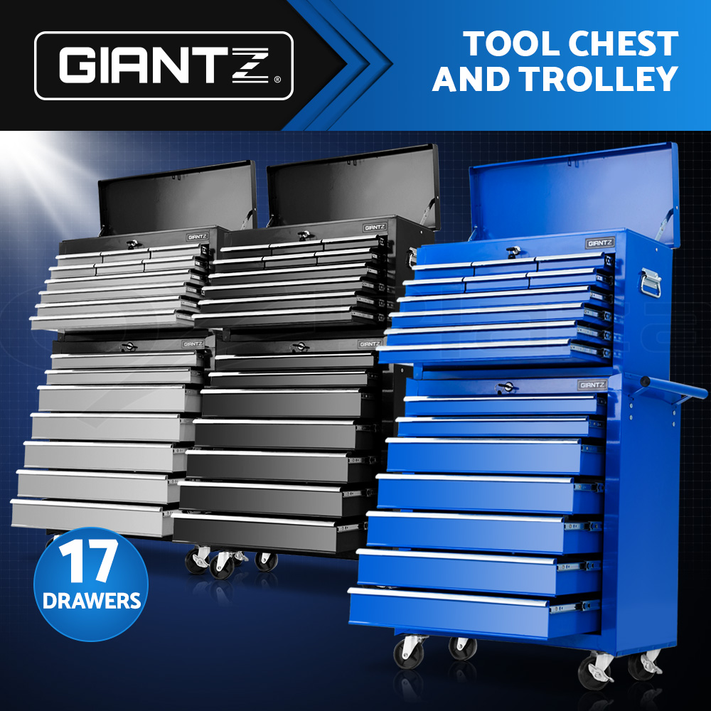Giantz 3-17 Drawers Tool Box Chest Cabinet Trolley Toolbox Garage Storage Boxes - Picture 56 of 88