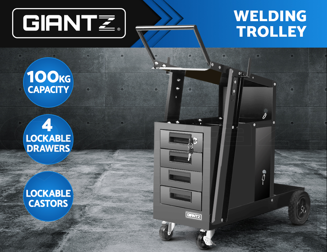 Giantz Welding Trolley Tool Box Welder Cart MIG TIG ARC Plasma Cutter
