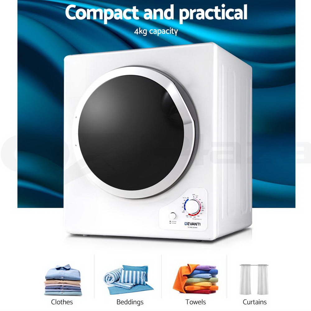 Devanti 4kg Tumble Dryer Machine Clothes Dryer Air Vented Front Load
