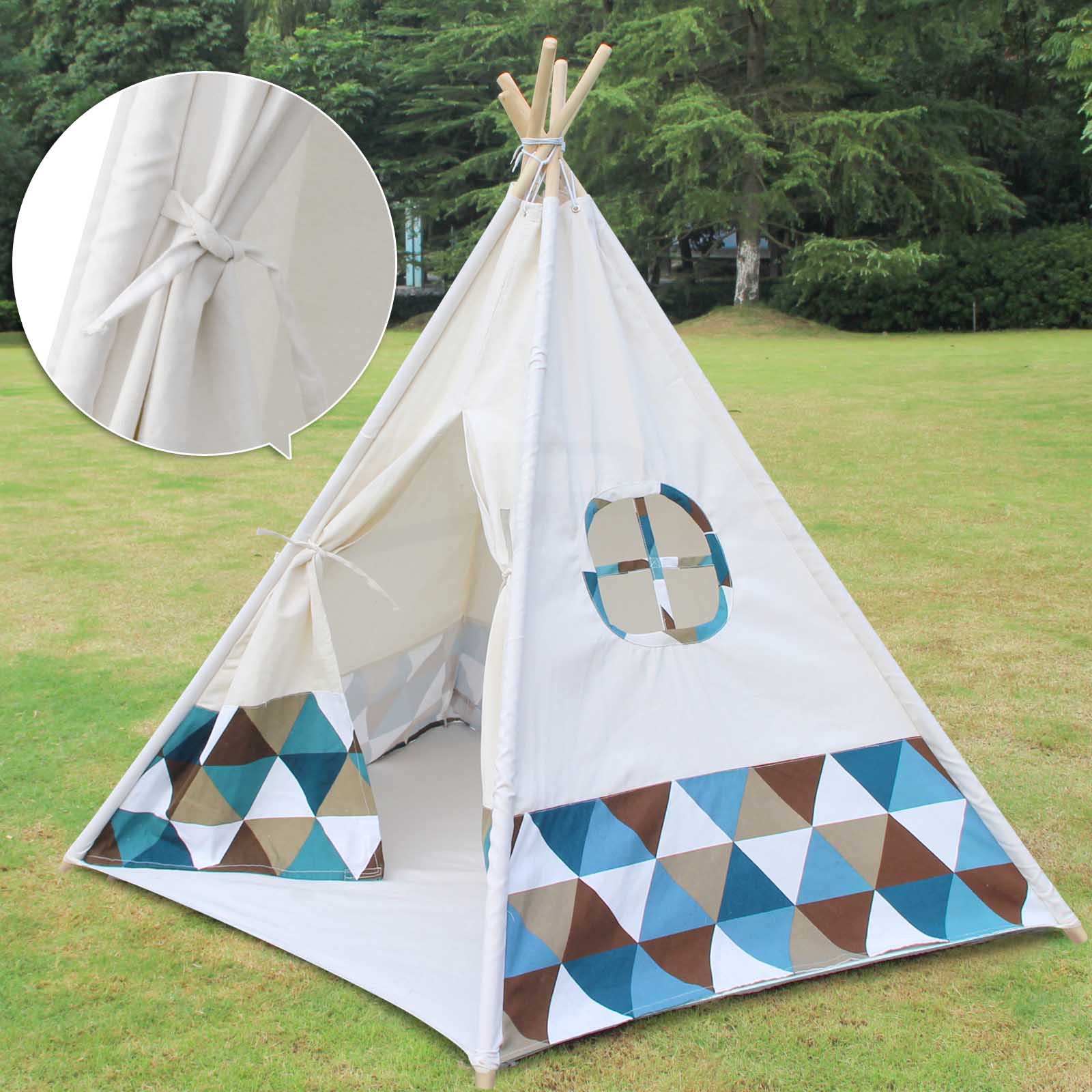 Keezi Kids Teepee Tent Children Pretend Play house Outdoor Indoor