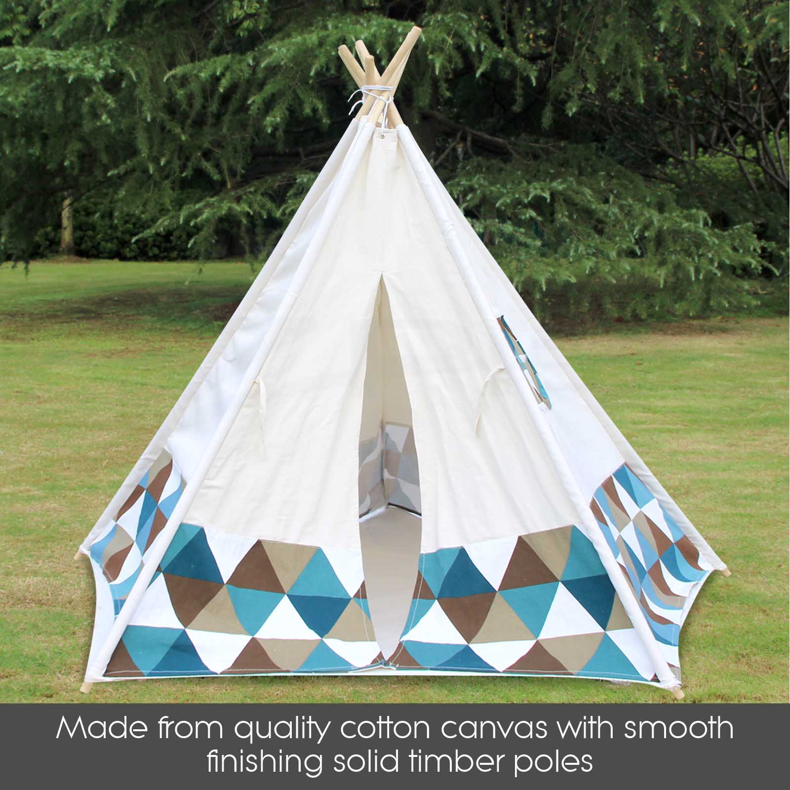Keezi Kids Teepee Tent Children Pretend Play house Outdoor Indoor