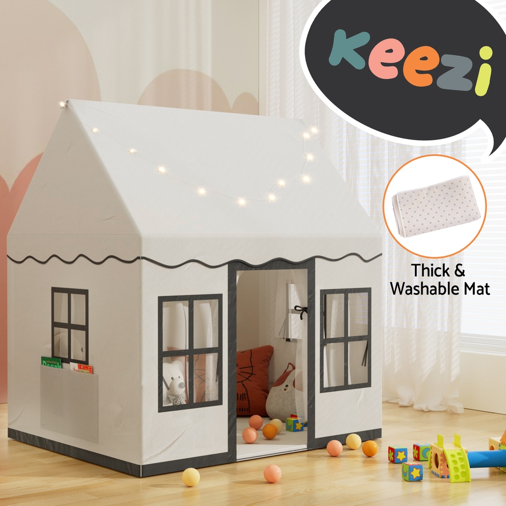 Keezi Kids Playhouse Play Tent Teepee Outdoor Indoor Toys Room Ball Pit - Picture 16 of 17