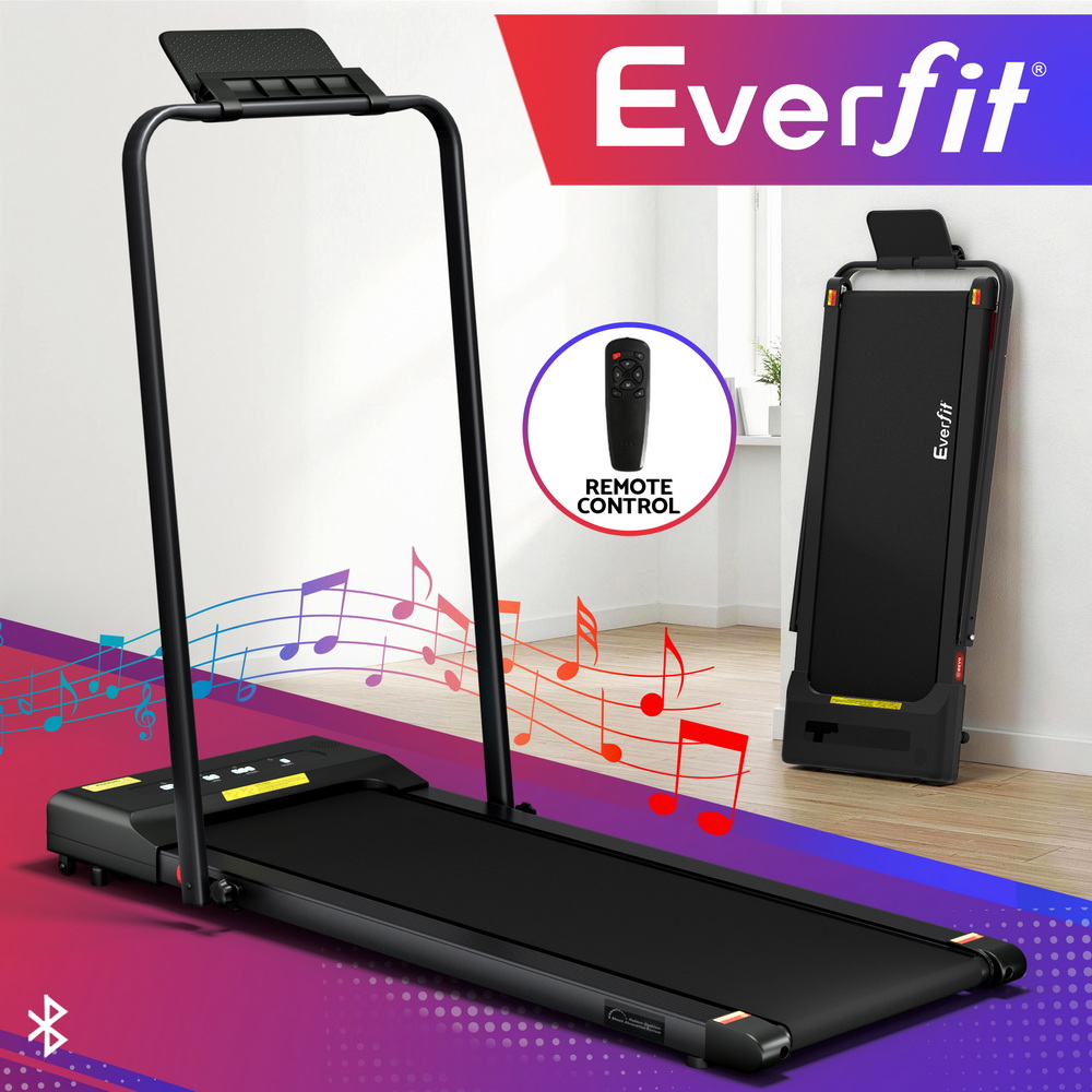 Everfit Treadmill Electric Walking Pad Under Desk Home Gym Fitness 380mm Black