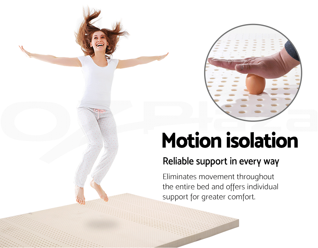 Giselle Bedding 7 Zone Pure Natural Latex Mattress Topper Pad Underlay