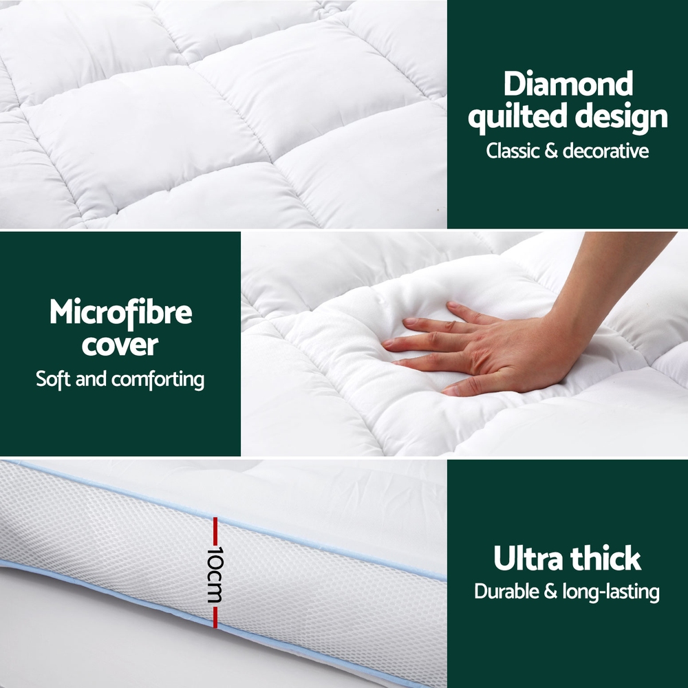 Giselle Bedding Mattress Topper Pillowtop Toppers Protector Mat Cover All Sizes - Picture 91 of 92
