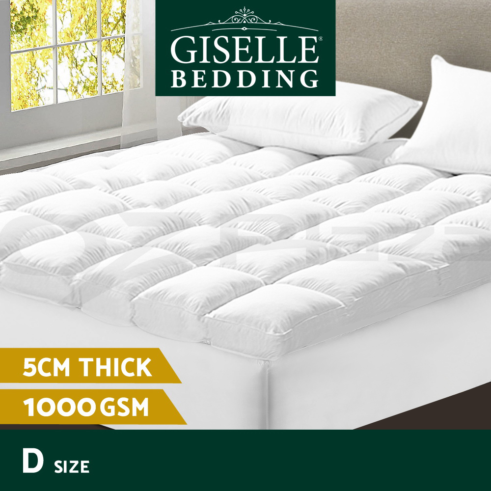 Giselle Bedding 1000GSM Mattress Pillowtop Topper Bamboo Duck Down Feather Pad - Picture 14 of 23