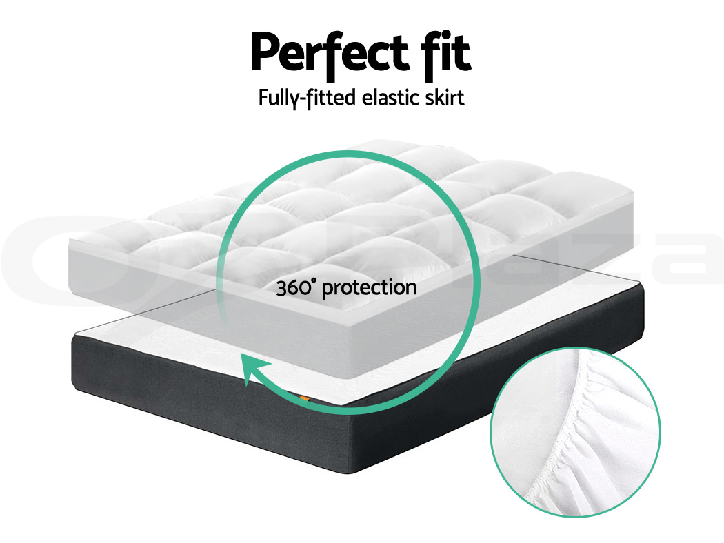 Giselle Bedding Prime Pillowtop Mattress Topper Mat Protector Pad Cover