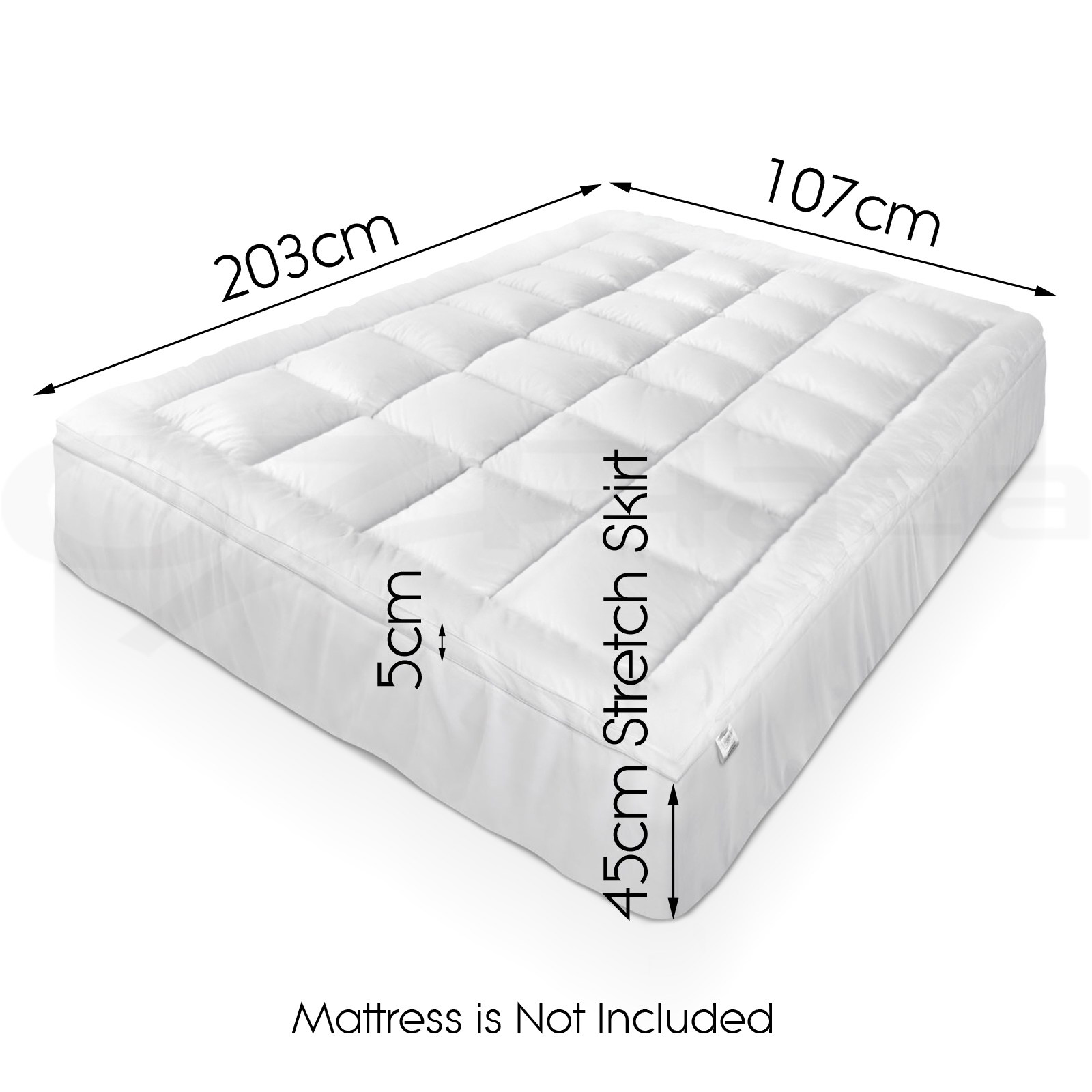 Giselle Bedding Luxury Pillowtop Mattress Topper Mat Pad ... Giselle Bedding Luxury Pillowtop Mattress Topper Mat Pad ...