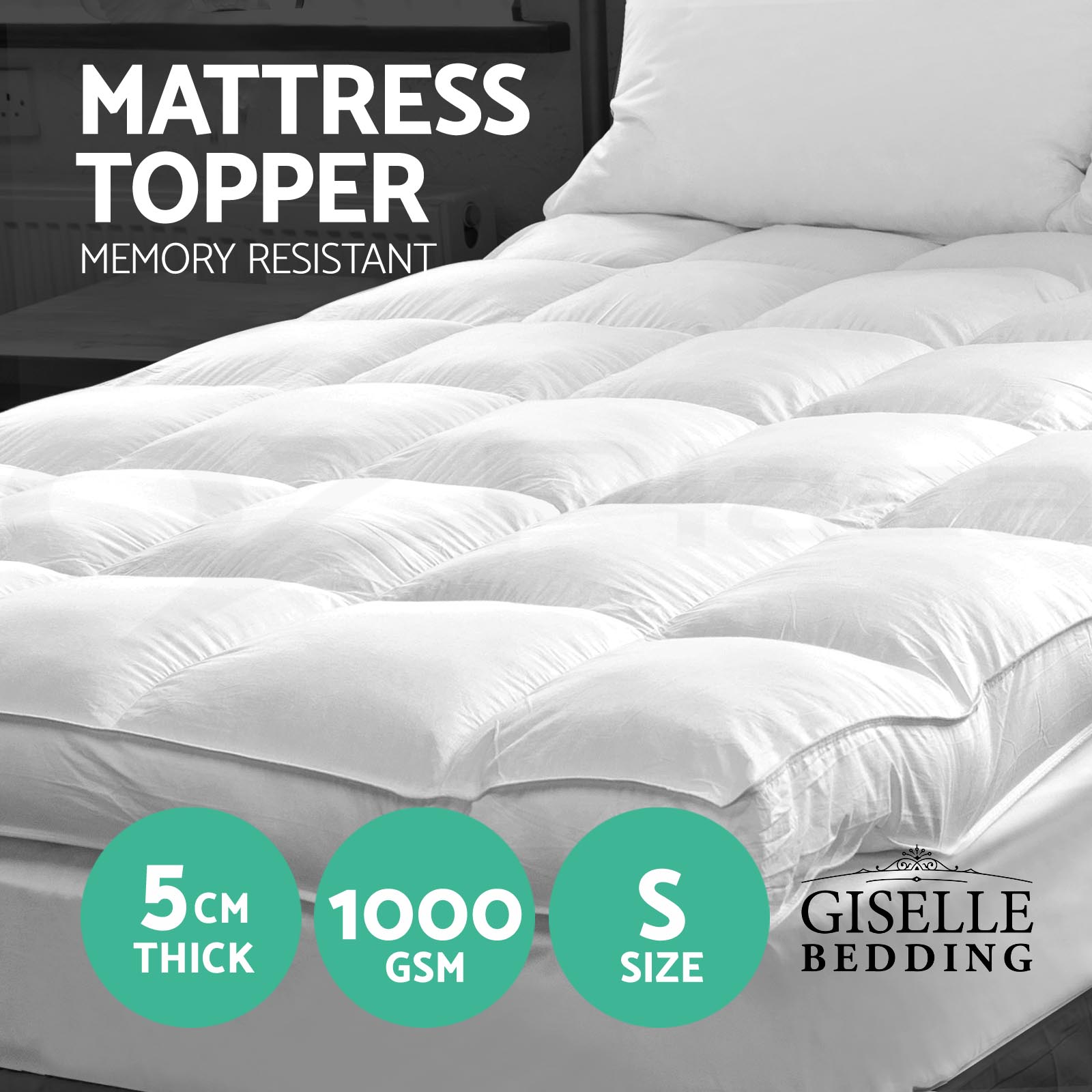 Quality Mattress Topper Protector Pillowtop 1000gsm Memory Resistant Picture 10 Of 18