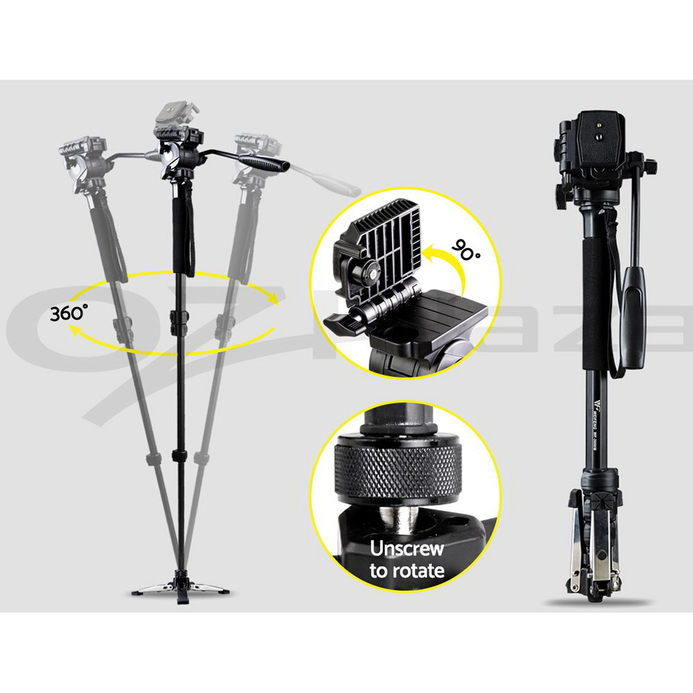 Weifeng Professional Camera Tripod Monopod Stand DSLR Ball Head Mount