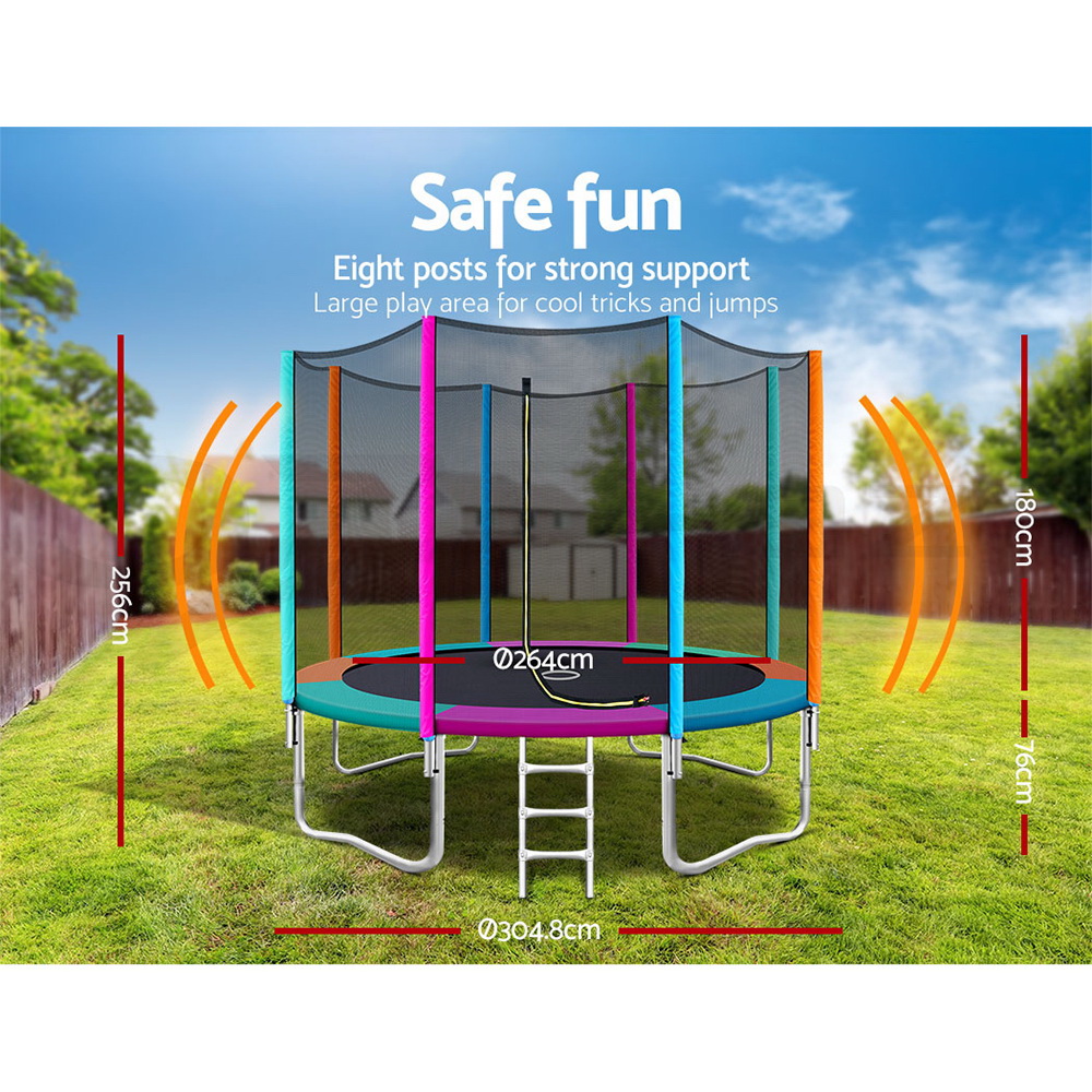 8/10/12FT Trampoline Round Trampolines Kids Safety Net Enclosure Outdoor Gift eBay