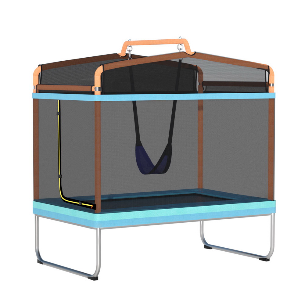 Everfit Trampoline 6FT Kids 2-in-1 Swing Belt Safety Net Gift Rectangle - Picture 12 of 30