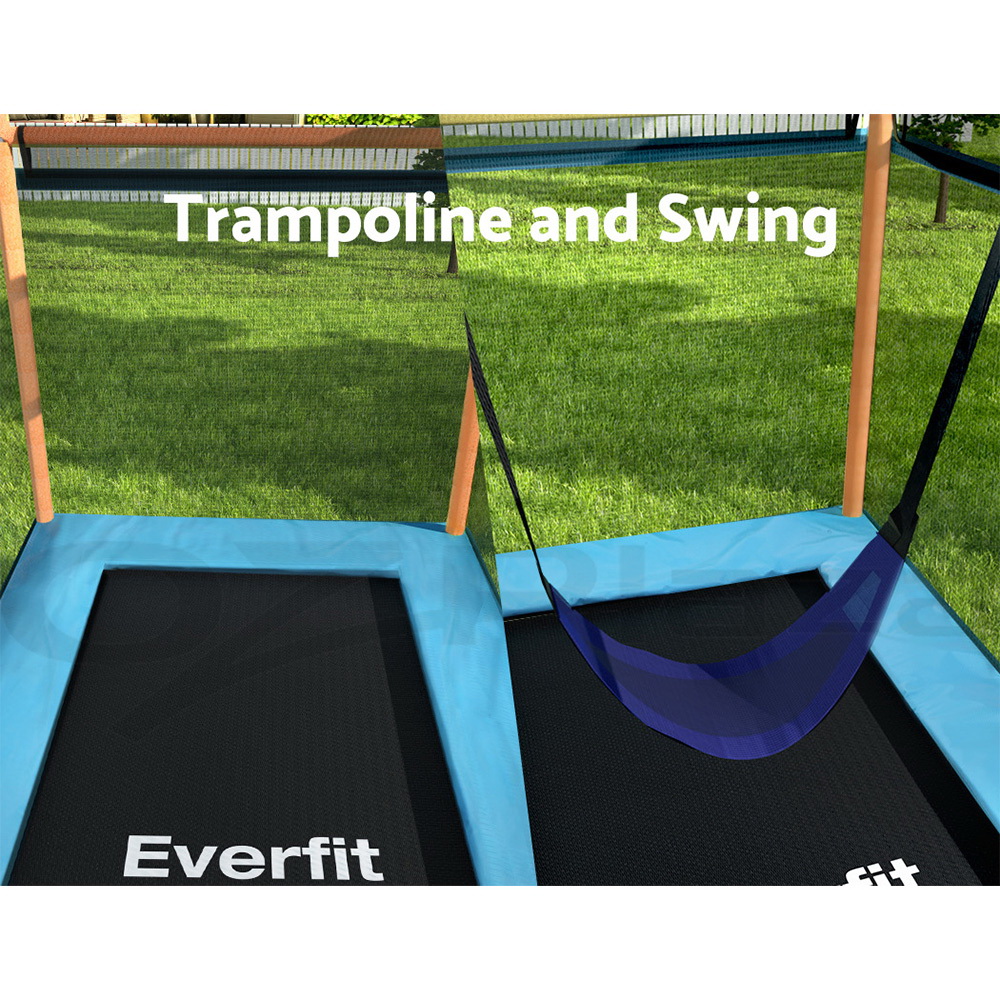 Everfit Trampoline 6FT Kids 2-in-1 Swing Belt Safety Net Gift Rectangle - Picture 17 of 30