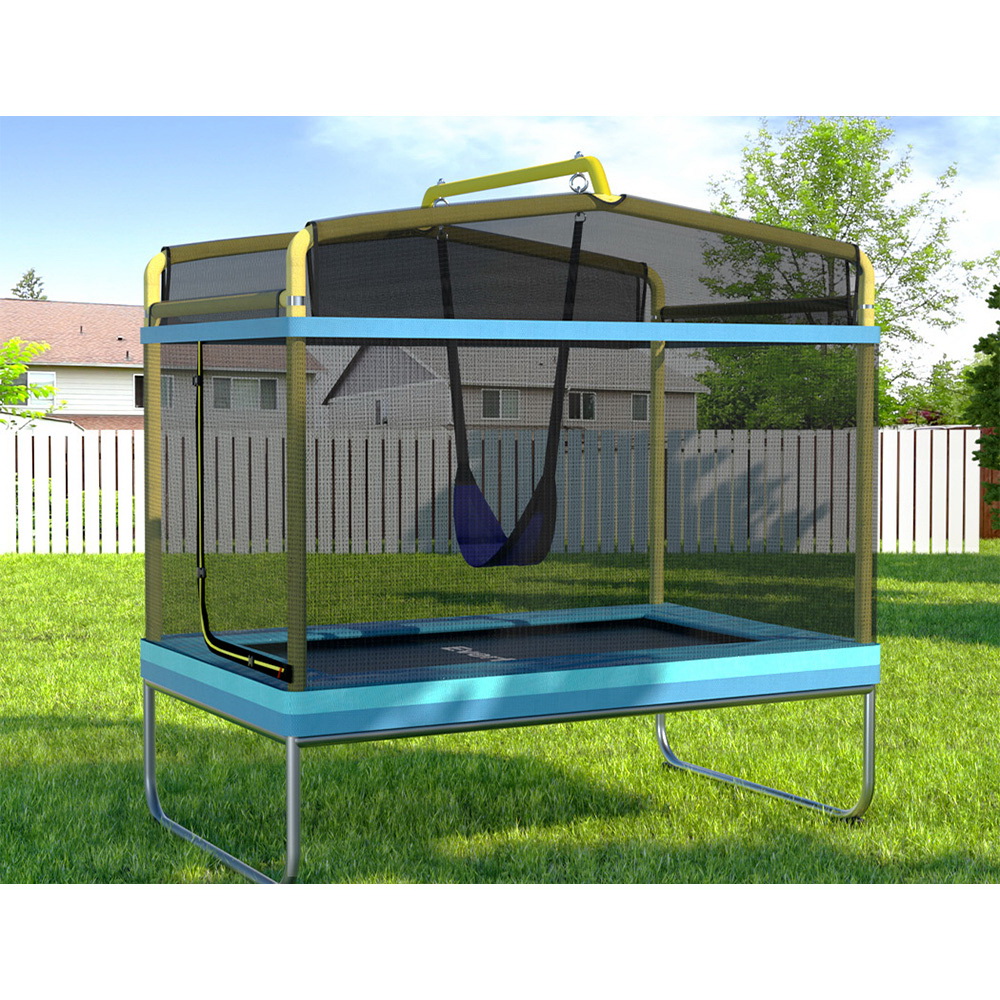 Everfit Trampoline 6FT Kids 2-in-1 Swing Belt Safety Net Gift Rectangle - Picture 30 of 30