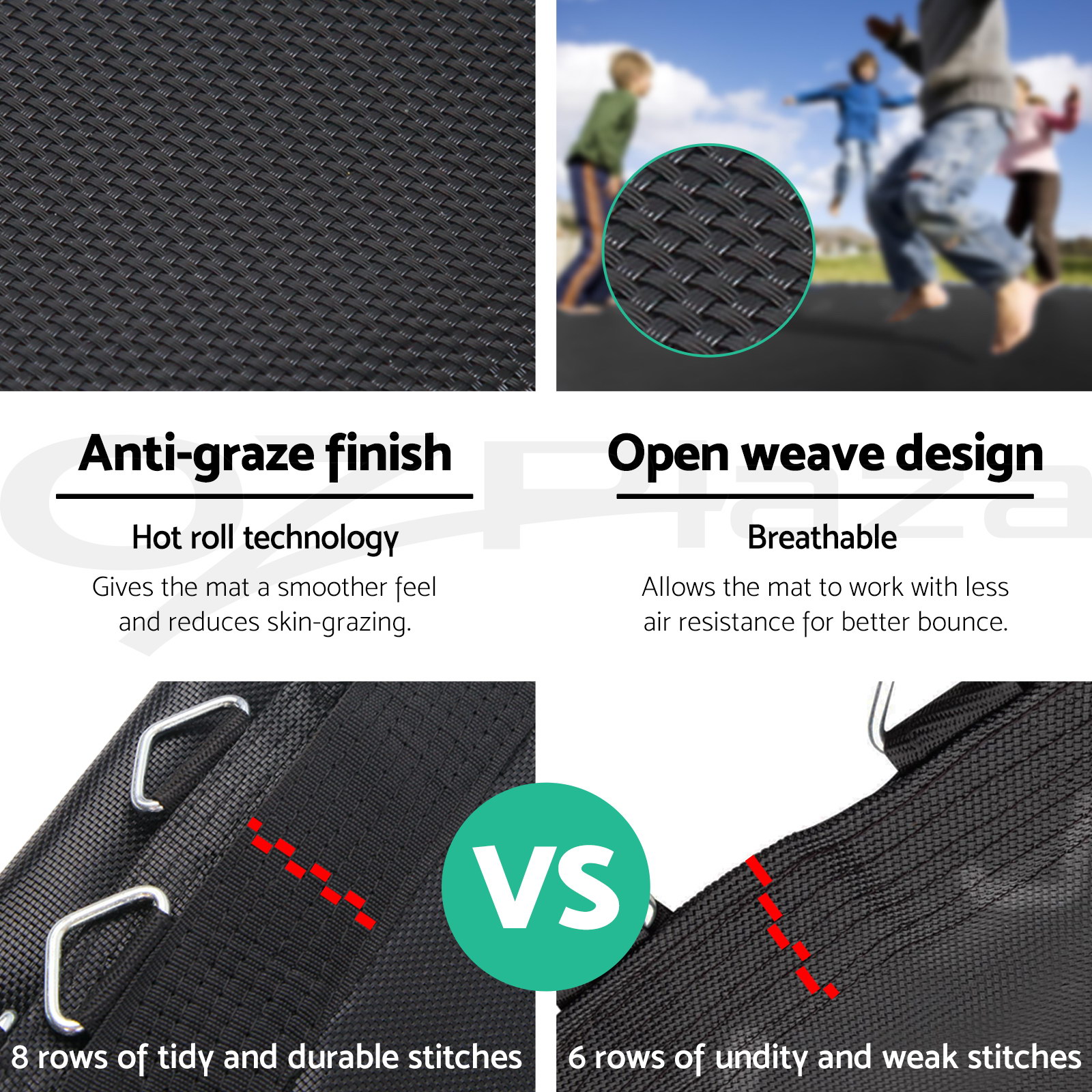 Everfit 14ft Replacement Trampoline Mat Spring Round Spare Part Backyard Outdoor 9350062120002